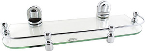 Royal Indian Craft Chrome Brackets 16 by 5 inch New Look Glass Wall Shelf