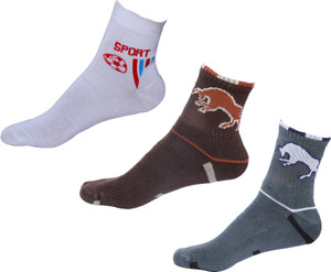IndiWeaves Men's Printed Ankle Length Socks