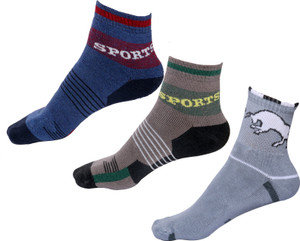 IndiWeaves Men's Printed Ankle Length Socks