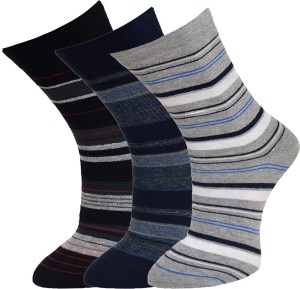 Vinenzia Men's Striped Crew Length Socks