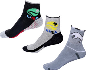 IndiWeaves Men's Printed Ankle Length Socks
