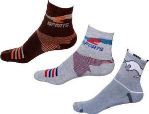 IndiWeaves Men's Printed Ankle Length Socks