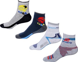 IndiWeaves Men's Printed Ankle Length Socks