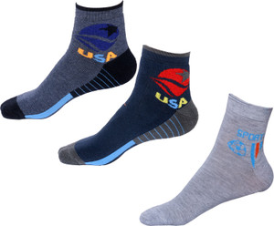 IndiWeaves Men's Printed Ankle Length Socks