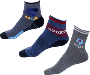 IndiWeaves Men's Printed Ankle Length Socks