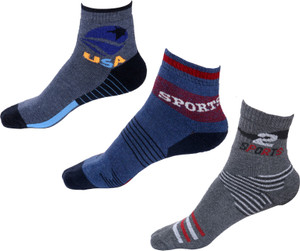 IndiWeaves Men's Printed Ankle Length Socks