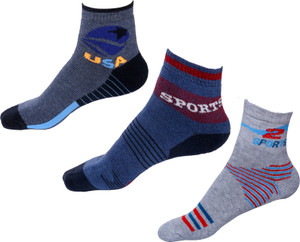 IndiWeaves Men's Printed Ankle Length Socks