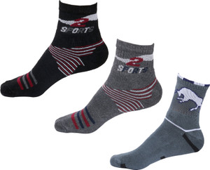 IndiWeaves Men's Printed Ankle Length Socks