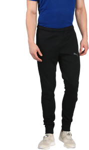 puma solid men's black track pants