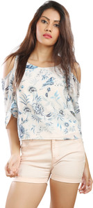 Isa-dora Casual 3/4th Sleeve Printed Women's Multicolor Top