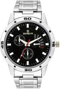 OKASTA OK1024 High Quality Well looking Explorer Chain Chronograph Pattern Black Analog Watch  - For Men