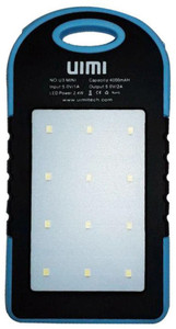 UIMI U3 Mini Water and Dust Proof With Dual Output Port Solar 4000 mAh Power Bank