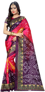 Zypara Self Design Bollywood Silk Saree
