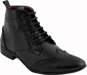 High ankle clearance brogue shoes