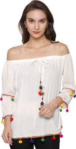 Stylome Casual 3/4th Sleeve Solid Women's Multicolor Top