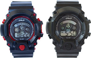 Creator Jiaji Multi Colour(Red And Black) New Design(Random Colours Available) Combo Digital Watch - For Boys & Girls