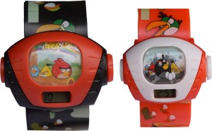 Creator Angry Bird Single Projector Gift Digital Watch  - For Boys & Girls