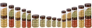 Steelo 25 pcs PET Container Set - 200ml x 5, 300ml x 5, 600ml x 5, 1200ml x 5, 1500ml x 5 (Solitaire) - 200 ml, 300 ml, 600 ml, 1200 ml, 1500 ml Plastic Food Storage