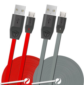 Tukzer XL 6.6 Feet Premium Tangle Free Micro-USB to USB Fast Charging up to 2.4 Amp & Sync USB Cable