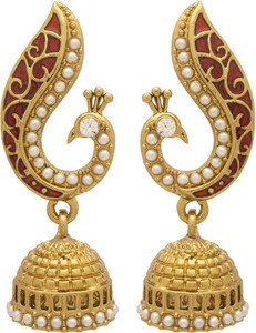 Voylla Artificial Classic Textured Alloy Jhumki Earring