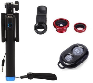 De-Techinn Selfie Stick Accessory Combo for All Smart Mobile Phones