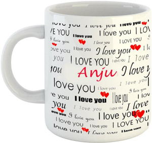 Emerald Love You White Ceramic I Love 