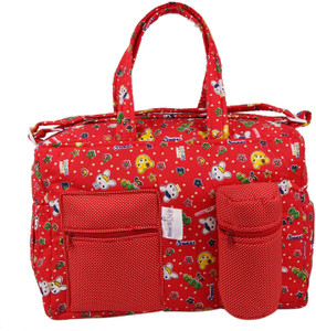 MomToBe Red Kitty Printed Diaper Bag