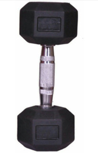 ARNAV Only One Pcs of 4 Kg IMPORTED RUBBER COATED HEXAGON Fixed Weight Dumbbell