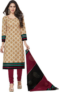 Giftsnfriends Cotton Printed Salwar Suit Dupatta Material