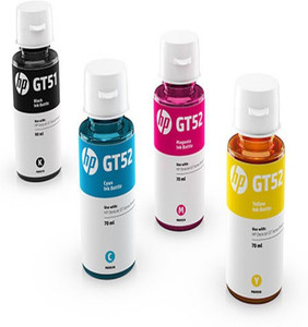 InkJet Hp Gt 51 & Gt 52 Multi Color Ink (Black, Magenta, Yellow, Cyan) Multi Color Ink
