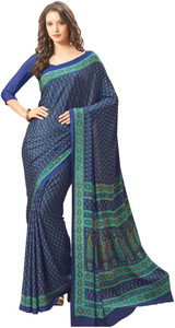 Yetnik Printed Fashion Crepe Saree