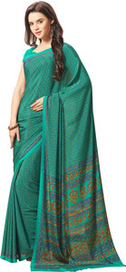 Yetnik Printed Fashion Crepe Saree