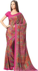 Yetnik Printed Fashion Crepe Saree