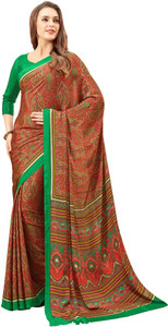Yetnik Printed Fashion Crepe Saree