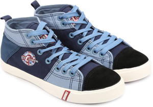 Lee Cooper Canvas Mid Ankle Sneakers Blue Best Price In India