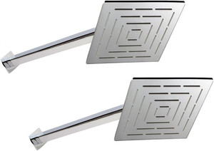 Prestige Pack of 2-Prestige Amaze 6x6 Ultra Slim Rain Head with 15inch Arm Shower Head