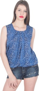 G & M Collections Formal Sleeveless Printed Women's Multicolor Top