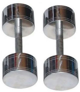 ARNAV 5 Kg * 2 Pcs STEEL CHROME PLATED Fixed Weight Dumbbell