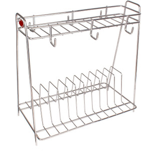 Royal Home Decor Cup & Saucer Stand Stainless Steel Wall Shelf