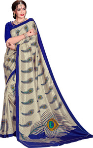 DESIGN WILLA Printed Bollywood Crepe Saree