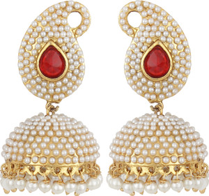 Jewels Guru Diva Style Pearl Alloy Jhumki Earring