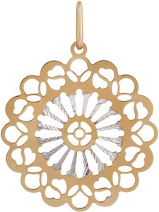 TBZ TheOriginal Floral 14kt Rose Gold Pendant