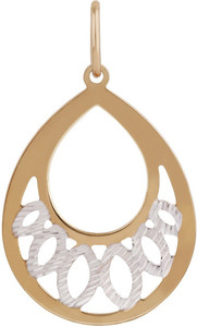 TBZ TheOriginal Nature Inspired 14kt Rose Gold Pendant
