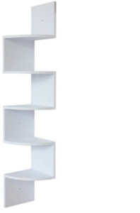 Shrih New Fashion Zigzag Corner Mount MDF Wall Shelf