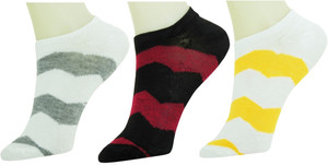 Neska Moda Men & Women Striped No Show Socks