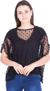 Khhalisi Casual Short Sleeve Solid Women's Black Top