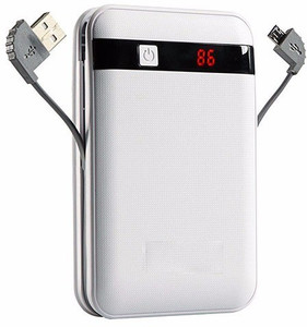 Nice PBBB13000WH Black Border in-Built Charging Cable 13000 mAh Power Bank