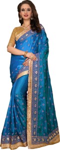 Fab Valley Embroidered Bollywood Silk Saree