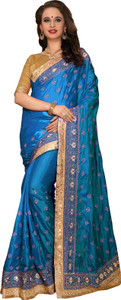 Fab Valley Embroidered Bollywood Silk Saree