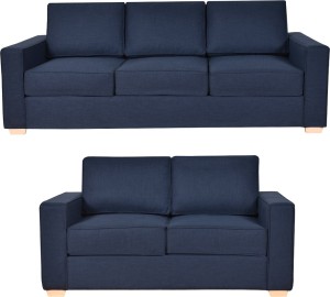Furny Apollo Superb Fabric 3 + 2 Blue Sofa Set